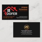 クリエイティブ赤い屋根看板の屋根 名刺 (正面/裏面)