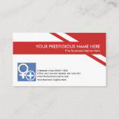 クリエイティブ赤の幾何層医療 名刺 (裏面)