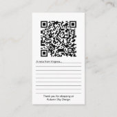 クリエイティブ起業家QRコード写真名刺 名刺 (裏面)