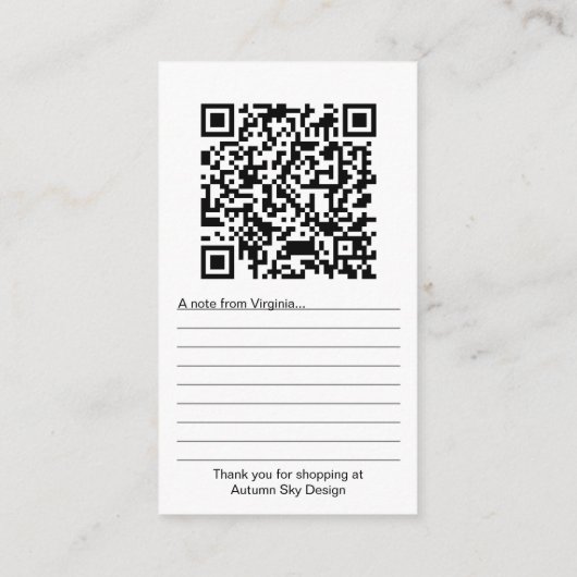 クリエイティブ起業家QRコード写真名刺 名刺 (裏面)