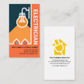 クリエイティブ通り電球オンホームズ電気技師 名刺 (正面/裏面)