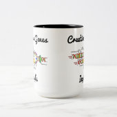 クリエイティブ遺伝子の内部(DNA複製) ツートーンマグカップ (中央)