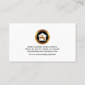 クリエイティブ配管水栓看板ブルーフラッドウォーター 名刺 (裏面)