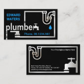 クリエイティブ配管管銀配管記号 名刺 (正面/裏面)