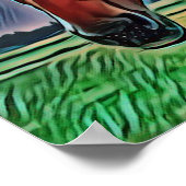 クリエイティブ野生生物3頭の馬ワイオミング旅行 ポスター (角)