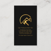 クリエイティブ金ゴールドのツール 名刺 (裏面)