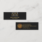 クリエイティブ金ゴールドギターイコライザパネル スキニー名刺 (正面/裏面)