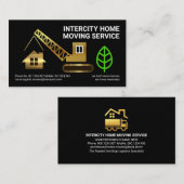 クリエイティブ金ゴールドクレーン移動住宅輸送 名刺 (正面/裏面)