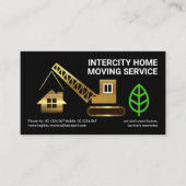 クリエイティブ金ゴールドクレーン移動住宅輸送 名刺 (正面)