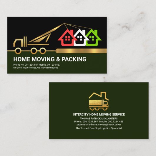 クリエイティブ金ゴールドクレー縁どンホーム移動 名刺 (正面/裏面)