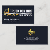 クリエイティブ金ゴールドシルバートラック移動牽引 名刺 (正面/裏面)