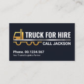 クリエイティブ金ゴールドシルバートラック移動牽引 名刺 (正面)