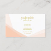 クリエイティブ金ゴールドハンドスクリプト名プロフェッショナル モダン 名刺 (裏面)