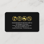 クリエイティブ金ゴールドハンドマニツール建物 名刺 (裏面)