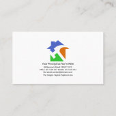 クリエイティブ金ゴールドハンマーホームシルエット木材 名刺 (裏面)