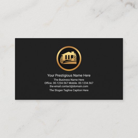 クリエイティブ金ゴールドハンマーホームランドスケープ建築 名刺 (裏面)