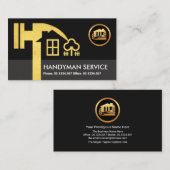 クリエイティブ金ゴールドハンマーホームランドスケープ建築 名刺 (正面/裏面)