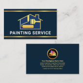 クリエイティブ金ゴールドブラシ絵画ホーム縁どズ 名刺 (正面/裏面)