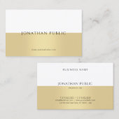 クリエイティブ金ゴールドホワモダンイトシンプルプロフェッショナル 名刺 (正面/裏面)