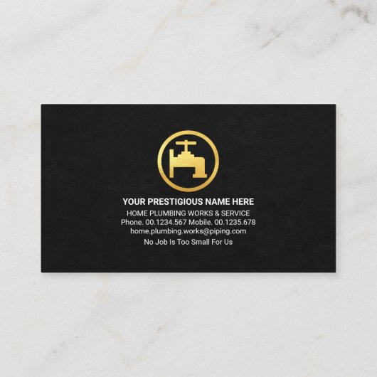 クリエイティブ金ゴールドホームプルマーサービス 名刺 (裏面)