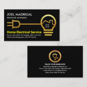 クリエイティブ金ゴールドホーム電気回路 名刺 (正面/裏面)