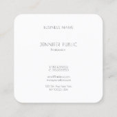 クリエイティブ金ゴールドモノグラムデザインラグジュアリーシックテンプレート スクエア名刺 (裏面)