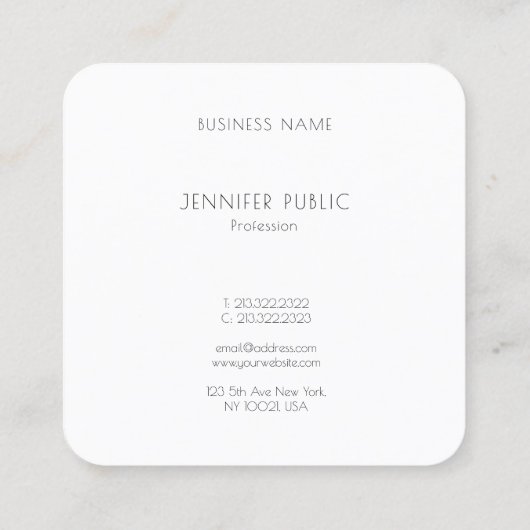 クリエイティブ金ゴールドモノグラムデザインラグジュアリーシックテンプレート スクエア名刺 (裏面)