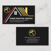 クリエイティブ金ゴールドルーフ建物ホ絵画ームズサービス 名刺 (正面/裏面)