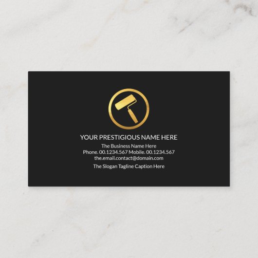 クリエイティブ金ゴールドルーフ建物ホ絵画ームズサービス 名刺 (裏面)