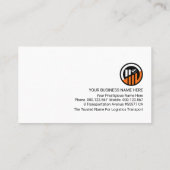 クリエイティブ金ゴールドロジスティックサービスアイコン 名刺 (裏面)