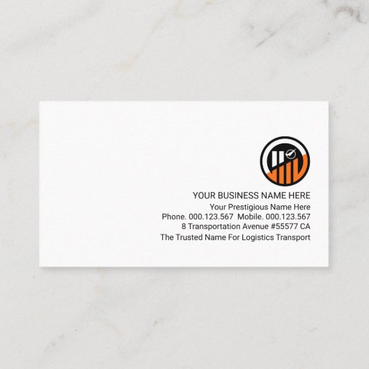 クリエイティブ金ゴールドロジスティックサービスアイコン 名刺 (裏面)