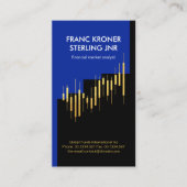 クリエイティブ金ゴールド在庫共有グラフ財務顧問 名刺 (正面)