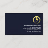 クリエイティブ金ゴールド家電配線回路 名刺 (裏面)