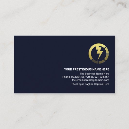 クリエイティブ金ゴールド家電配線回路 名刺 (裏面)