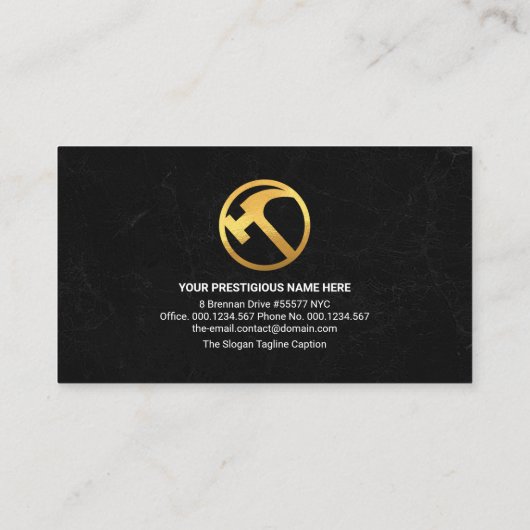 クリエイティブ金ゴールド屋上の手利道具 名刺 (裏面)