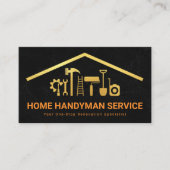 クリエイティブ金ゴールド屋上の手利道具 名刺 (正面)