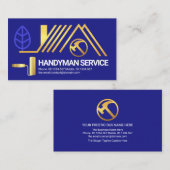 クリエイティブ金ゴールド屋上ローラーブラシハンドマン 名刺 (正面/裏面)