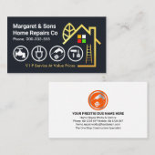 クリエイティブ金ゴールド建物ツール 名刺 (正面/裏面)