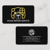 クリエイティブ金ゴールド建物ハンマーズ 名刺 (正面/裏面)