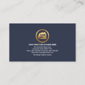 クリエイティブ金ゴールド建築アイコン縁どリノベーション 名刺 (裏面)