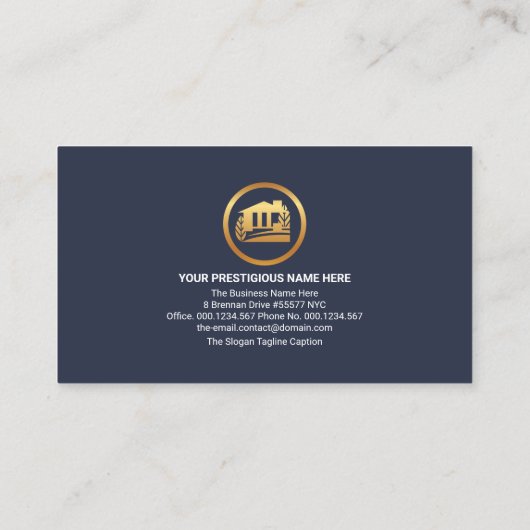 クリエイティブ金ゴールド建築アイコン縁どリノベーション 名刺 (裏面)