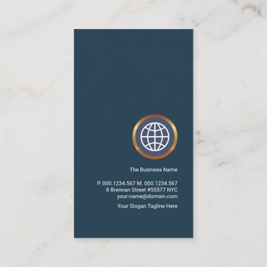 クリエイティブ金ゴールド矢印ロジスティクスサプライチェーン 名刺 (裏面)