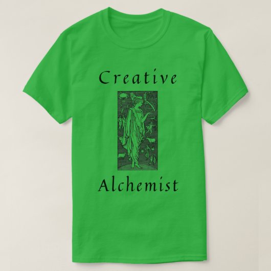 クリエイティブ錬金術師の女神のロゴ Tシャツ (デザイン正面)
