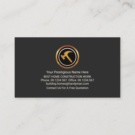 クリエイティブ長方形ボックスの手書きツール 名刺 (裏面)