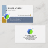 クリエイティブ陸上航空グローバル物流モチーフ 名刺 (正面/裏面)