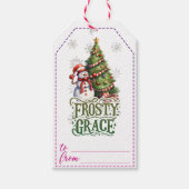 クリエイティブ雪だるまクリスマスラベル ギフトタグ (正面)