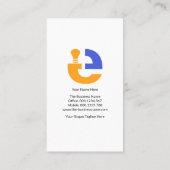 クリエイティブ電カラフル球照明電気技師 名刺 (裏面)