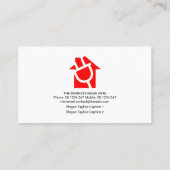 クリエイティブ電気オーディオパネル電気技師 名刺 (裏面)