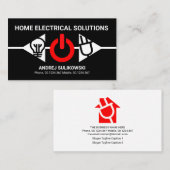 クリエイティブ電気オーディオパネル電気技師 名刺 (正面/裏面)