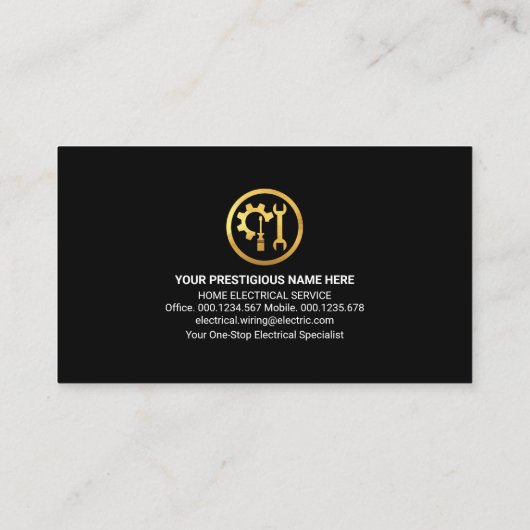 クリエイティブ電気回路稲妻配線 名刺 (裏面)